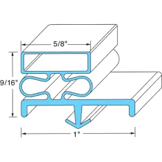 74-1072 - DOOR GASKET 36" X 78 1/2" LH