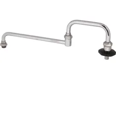 T&S BRASS - 002848-40 - SPOUT,18"DBL, W/NZZLE,LEADFREE