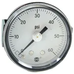 Pressure Gauge, 0-60 Psi, Panel Mount
