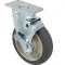 120-1104 - CASTER,PLATE(5"OD,W/BRAK,GRAY
