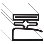 127-1120 - GASKET,MAGNETIC, 8',BLK,SCREW