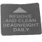 HENNY PENNY - 16912 - DECAL,REMOVE/CLEAN DEAD WEIGHT DAILY