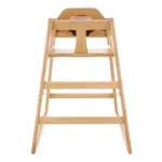 186305 - Unassembled Natural Finish Wood High Chair