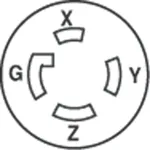 253-1027 - RECEPTACLE, LOCKING, L15-30R