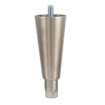All Points 26-2437 6" Nickel Adjustable Equipment Leg - 1/2"-13 Stud, 2,000 lb. Capacity