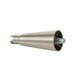 All Points 26-3286 Nickel Die Cast Zamak 6" Adjustable Equipment Leg; Hex Foot; 5/8"-11 Stud Mount