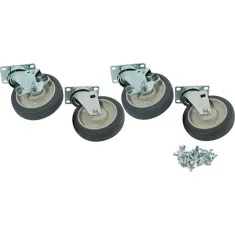 35792 - 1000lb Capacity Heavy Duty Swivel Plate Caster Set with 5 in Wheels