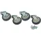 35792 - 1000lb Capacity Heavy Duty Swivel Plate Caster Set with 5 in Wheels
