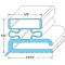 74-1052 - DOOR GASKET 6 7/8" X 23 3/8"