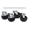 35812 - 1000lb Load Capacity Swivel Plate Caster Set with  5 in Wheels