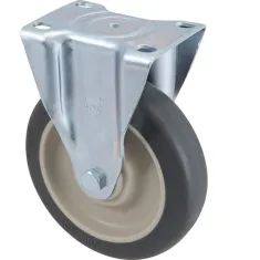 120-1114 - CASTER,PLATE, 5", RGD, GRY