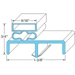 Gsk163 Door Gasket 23-1/2In X 58In Gray
