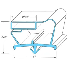 74-1246 - DRAWER GASKET 9" X 28 7/8"