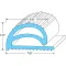 74-1320 - COMPRESSION GASKET  1/2" HEIGHT,50'