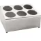 VOLLRATH - 97241 - HOLDER,FLATWARE, 6 CYLINDER,SS