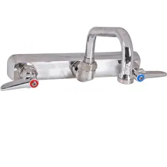 T&S BRASS - B-1125 - FAUCET,8"WALL, 6"SPT,LEADFREE