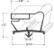 BEV712013C12 - 22 3/8 x 31 1/4" Door Gasket