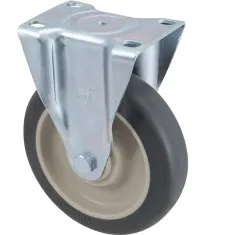 120-1114 - CASTER,PLATE, 5", RGD, GRY