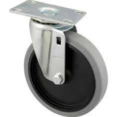 262-1056 - CASTER,PLATE (5"OD,SWVL,GRAY)