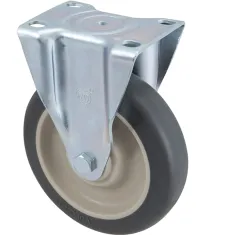 120-1114 - CASTER,PLATE, 5", RGD, GRY