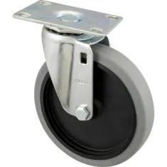262-1056 - CASTER,PLATE (5"OD,SWVL,GRAY)