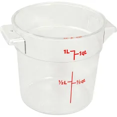 CAMBRO - RFSCW1135 - CONTAINER, 1QT, 6-1/2" DIAM, CLR PLSTC