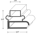 VIC50701401 - 8" x 24 3/8" Drawer Gasket