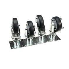 Vulcan Hart 00-421893-000G1 Caster, 4", Swivel, 2 With Brack, 2 Without Brake, Plate Mount, Set of 4