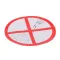 Bizerba 000000060544808100 Decal, Circular, Red X, Gray