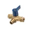 Multiplex 00670010 Valve, Brass, 1/8FPT x 1/8FPT x 1/4MPT