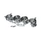 Beverage Air 00C31-041A Caster Kit, 3", 2 With Brake 2 Without