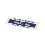 Glastender 01000489 DECAL, .75X1.877, RINSE AID, G