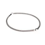 T&S 016879-45 Stainless Steel Flex Supply Hose with 3/8" Compression Fittings and 1/8" NPSM Connections - 2/Pack