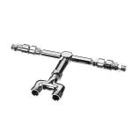 T&S Brass 017212-40 Y FITTING & VB SWIVEL TEE W/ (2) VACUUM BREAKERS