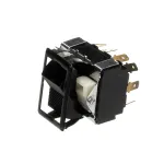 Bunn 03356.0003 Rocker Switch with Black Bezel, 4PDT, 250 Volt