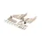 Glastender 06006207 Hinge Kit, 180 Degree Swing, Left