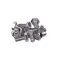 Electrolux Professional 0KQ494 Hex Head Screw Set, Stainless Steel, M6 x 12, 10 Pieces