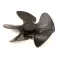 Kelvinator 0US629 Fan Blade, Condenser, Black, Plastic, 5 Fin