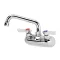 Krowne 10-406L Silver Series Faucet, Splash-Mounted, 4" Centers, 10" Swing Spout, Quarter-Turn Ceramic Cartridge Valve, Includes Mounting Kit, Chrome Finish, Low Lead Compliant, Nsf                                                                                       