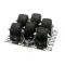 Silver King 10314-105 Caster, 4", Swivel, No Brake, Plate Mount, Set of 6