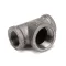 Cleveland 105783 Tee, 1" FPT x 1" FPT x 1 1/4" FPT, Black Iron