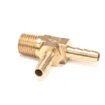 Cleveland 106588 Hose Fitting/Tee, Brass, 1/4" MPT x 1/4" Barb x 1/4" Barb