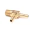 Cleveland 106588 Hose Fitting/Tee, Brass, 1/4" MPT x 1/4" Barb x 1/4" Barb