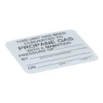Cleveland 111585 LABEL;NATURAL TO PROPANE GAS C
