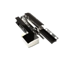 Kason 11467R00014 Hinge, Cam-Rise, Double Adjustable, Polished Chrome