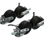 Norlake 121217 Caster, 3", Swivel, 2 without Brake, 2 with Brake, Stem, Set of 4