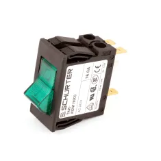 APW Wyott 2E-1300220 Rocker Switch, DPST, Green, 16A