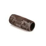 Cleveland 14327 Nipple, 1/2" NPT x 2" Long, Schedule 40, Black Iron