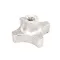 Biro 14688 Knob, 4 Point, Aluminum, 3/5-16 Tapped Hole, AFMG-48/52