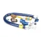 Dormont 16125KITS48 Gas Hose Blue 1-1/4" X 48", With Snapfast, Restrain, Valve, 2 Swivels